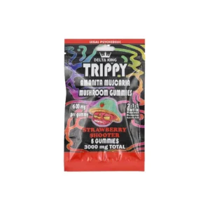 Strawberry Shooter - Delta King - Trippy Amanita Muscaria Mushroom Gummies - 3000MG